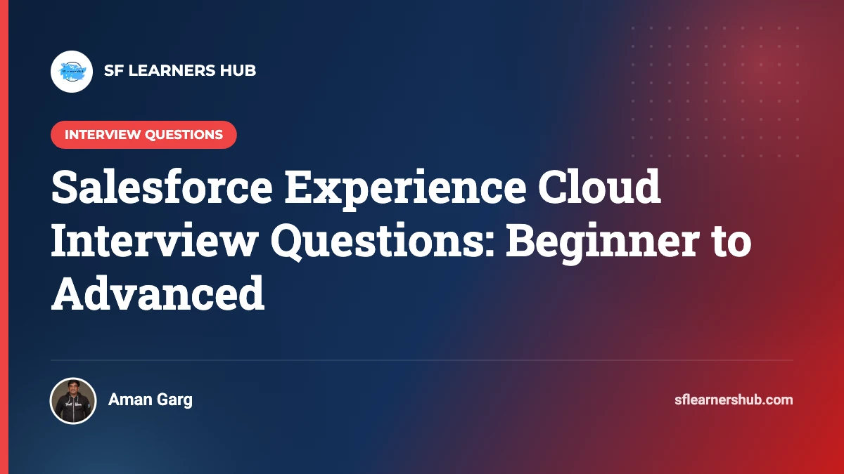 Salesforce Experience Cloud Interview Questions: Beginner to Advanced